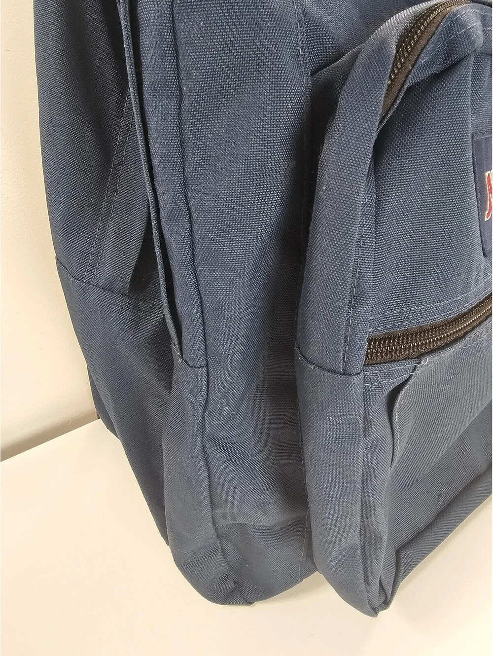 JanSport Classic Navy Blue Backpack with Multiple Compartments